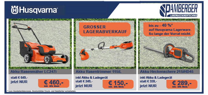 Husqvarna Lageraberkauf